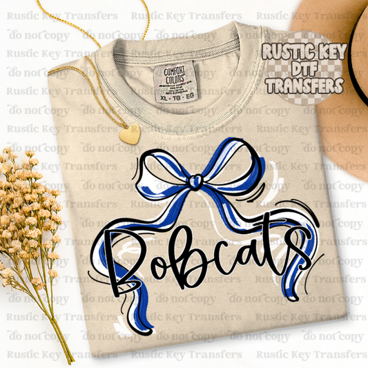 Bobcats Mascot Bow DTF TRANSFER