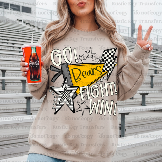 Bears mascot pennant DTF TRANSFER