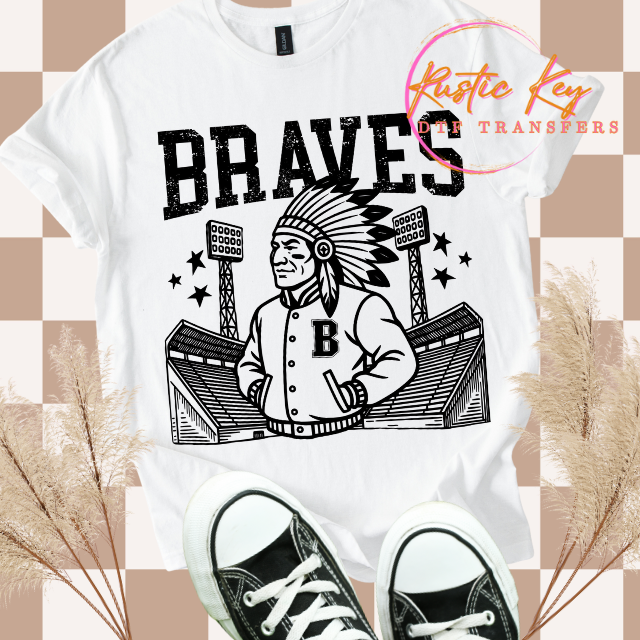 Braves Letterman mascot DTF TRANSFER