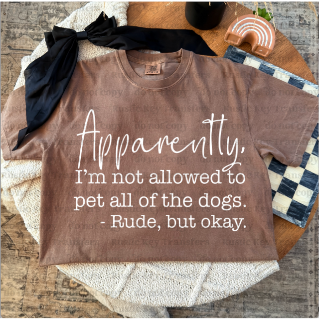 Apparently (white) DTF Transfer, Ready to Press