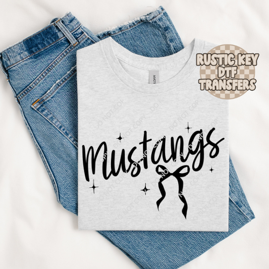 Mustangs bow DTF TRANSFER