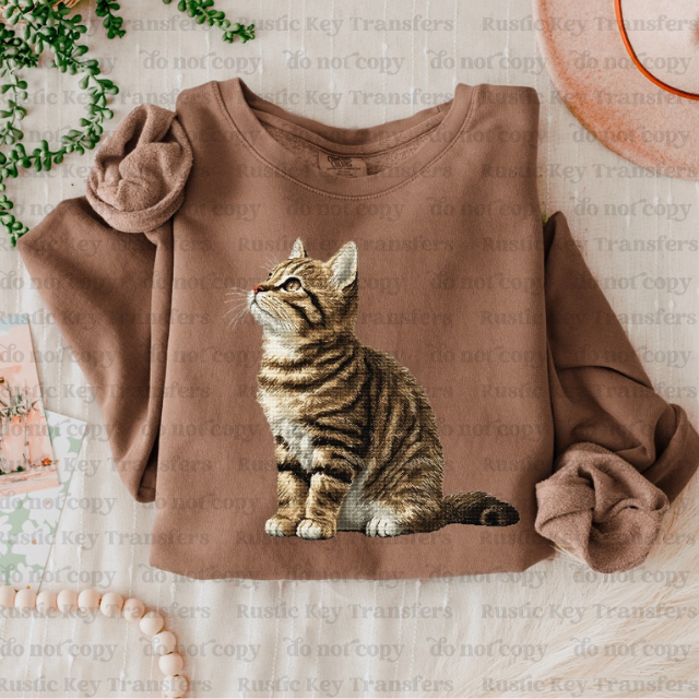 Cat DTF Transfer, Ready to Press