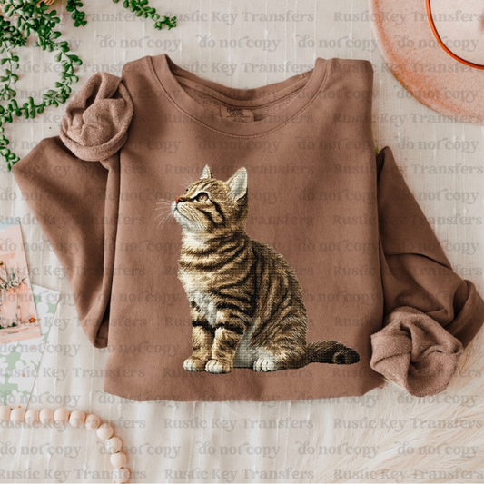 Cat DTF Transfer, Ready to Press