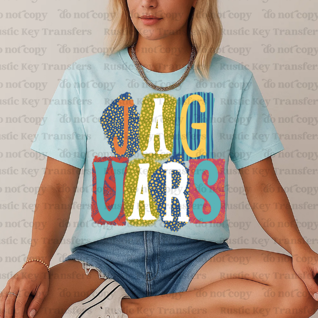 Jaguars DTF Transfer, Ready to Press