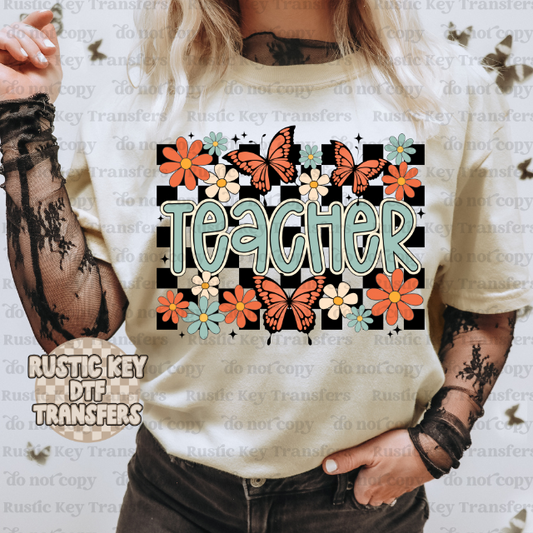 Teacher butterfly DTF TRANSFER
