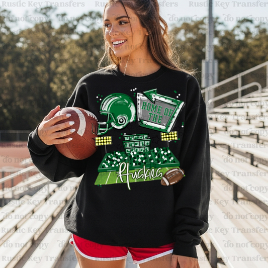 Home of the Huskies Football DTF Transfer, Ready to Press