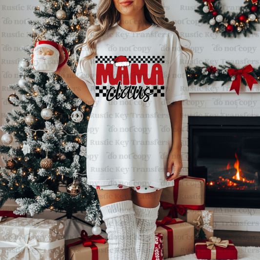 Mama Claus DTF Transfer, Ready to Press