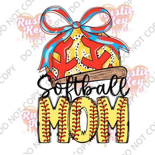 MAMA SOFTBALL DTF TRANSFER