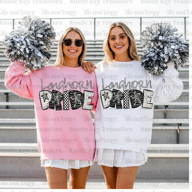 Longhorn Pride DTF Transfer, Ready to Press