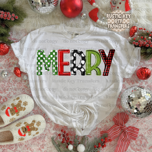 Merry DTF Transfer, Ready to Press