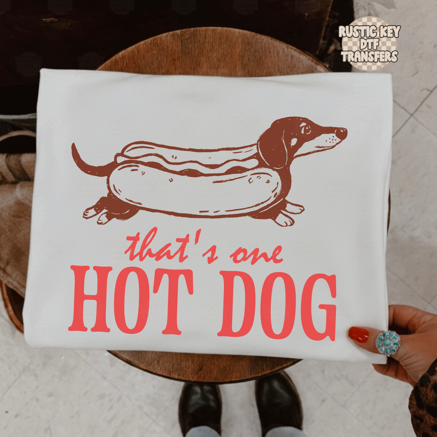 That's one hot dog DTF Transfer, Ready to Press