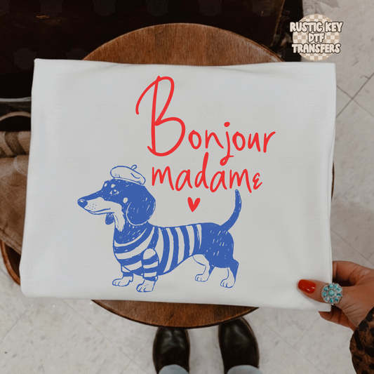 Bonjour madame DTF Transfer, Ready to Press