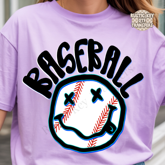 Baseball DTF Transfer, Ready to Press