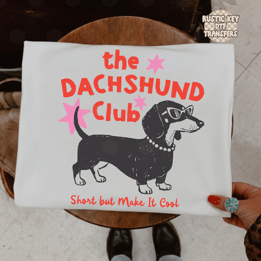 The Dachshund club DTF Transfer, Ready to Press