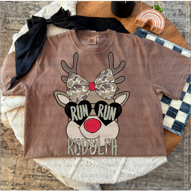 Run run rudolph DTF Transfer, Ready to Press