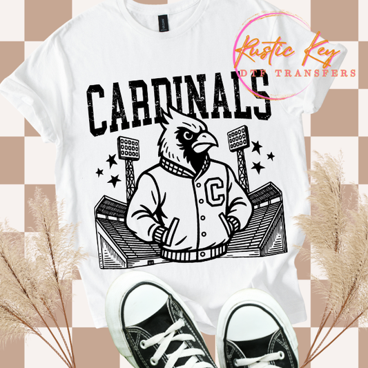 Cardinals Letterman mascot DTF TRANSFER