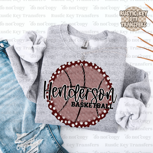 Henderson Basketball Prepster DTF Transfer, Ready to Press