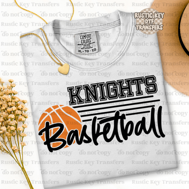 Knights Basketball DTF Transfer, Ready to Press