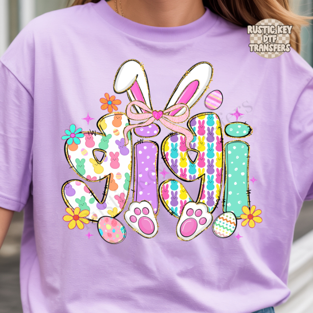 Easter Gigi DTF Transfer, Ready to Press