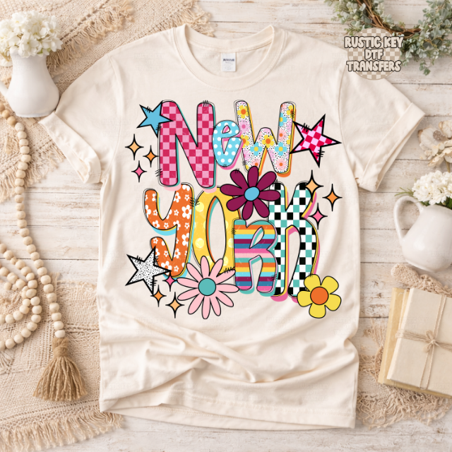 New York Funky Fresh state DTF Transfer, Ready to Press