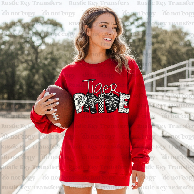 Tiger Pride DTF Transfer, Ready to Press