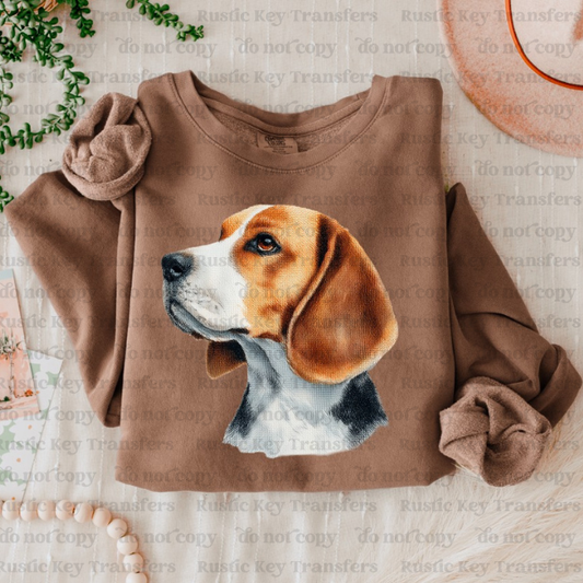 Hound Dog DTF Transfer, Ready to Press