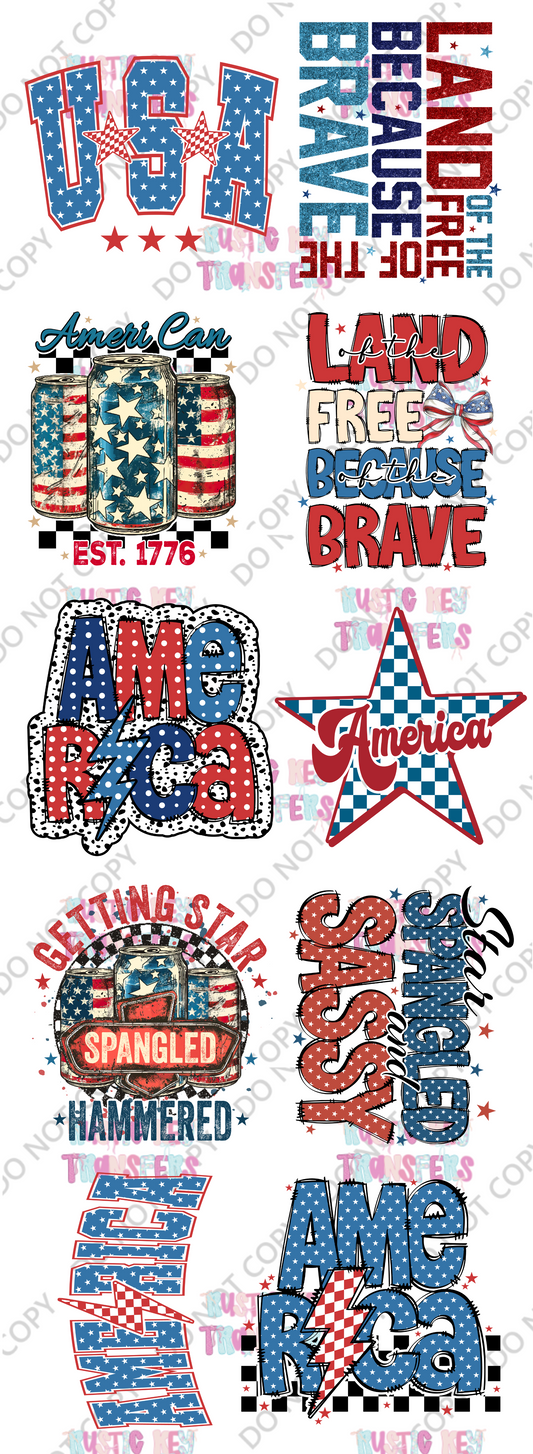 PATRIOTIC GANGSHEET 22 x 60