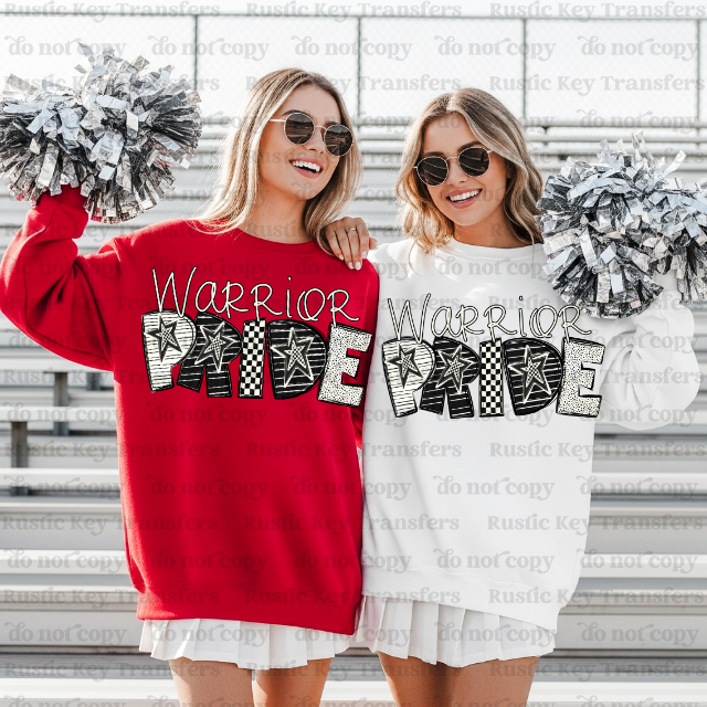 Warrior Pride DTF Transfer, Ready to Press