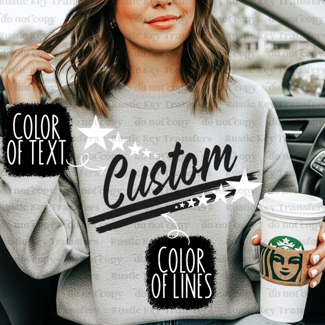 Custom Spirit stars mascot DTF Transfer, Ready to Press