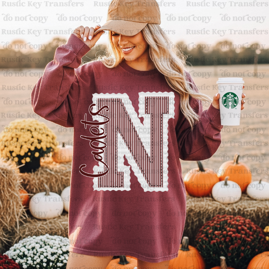 North Cadets Prepster DTF Transfer, Ready to Press