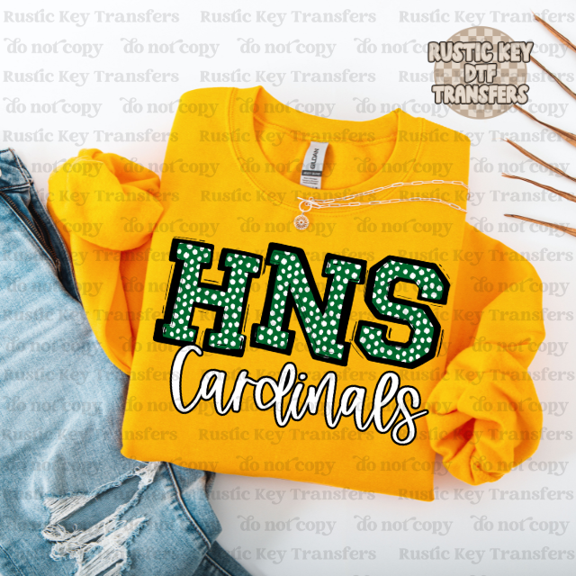 Holy Name Cardinals DTF Transfer, Ready to Press