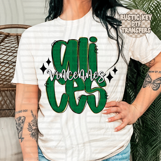 Vincennes Alices DTF Transfer, Ready to Press