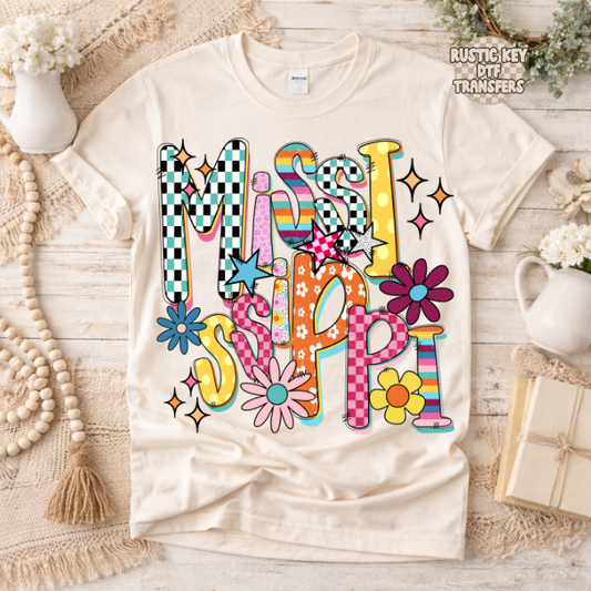 Mississippi Funky Fresh state DTF Transfer, Ready to Press