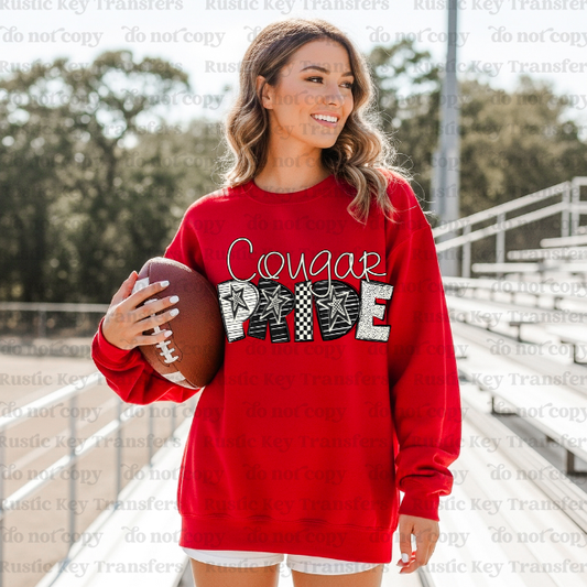 Cougar Pride DTF Transfer, Ready to Press