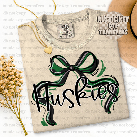 Huskies Mascot Bow DTF TRANSFER