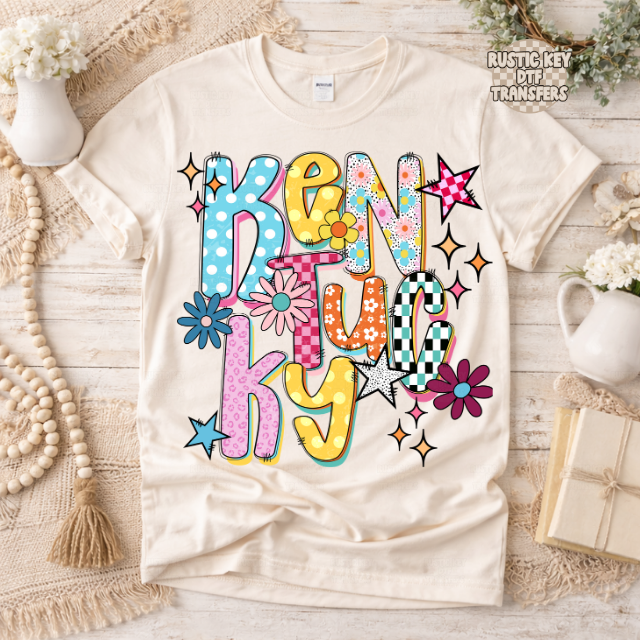 Kentucky Funky Fresh state DTF Transfer, Ready to Press