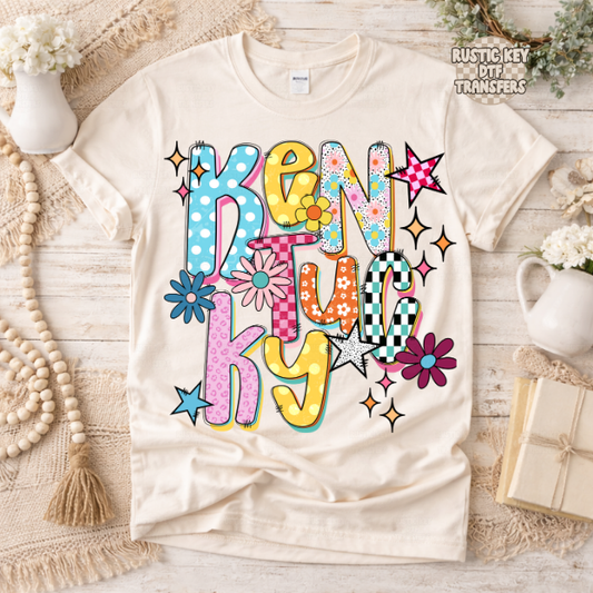 Kentucky Funky Fresh state DTF Transfer, Ready to Press