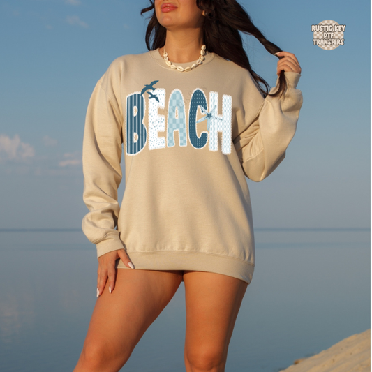 Beach DTF Transfer, Ready to Press