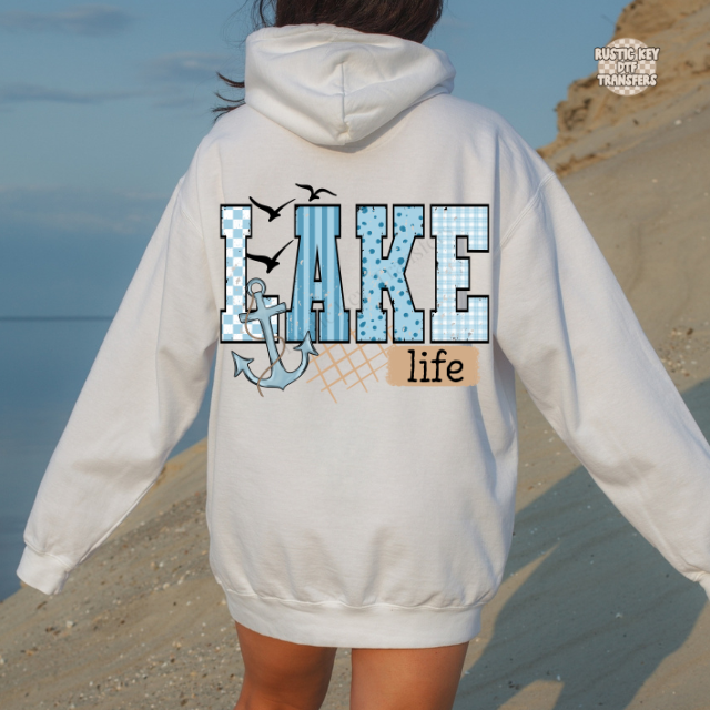 Lake life DTF Transfer, Ready to Press