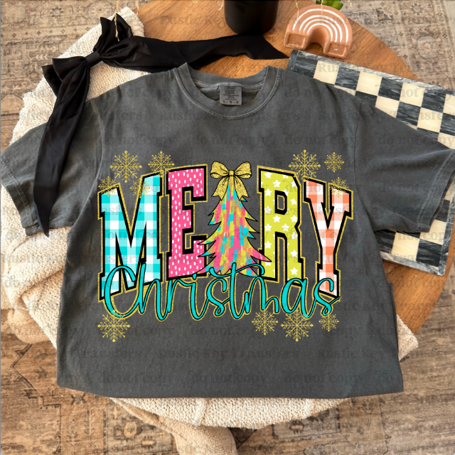 Merry Christmas DTF Transfer, Ready to Press