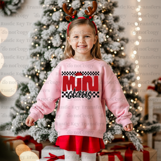 Mini Claus DTF Transfer, Ready to Press