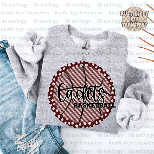 Cadets Basketball prepster DTF Transfer, Ready to Press – Rustic Key ...