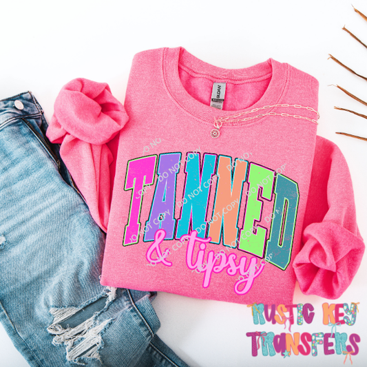 Tanned & Tipsy DTF TRANSFER