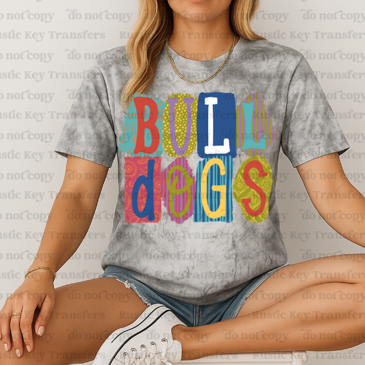 Bulldogs DTF Transfer, Ready to Press