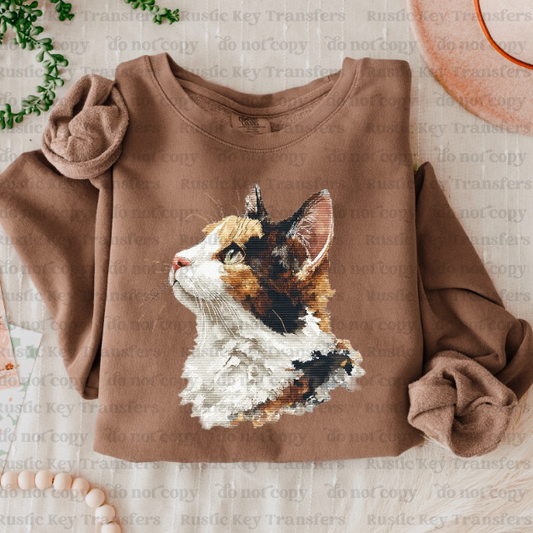 Cat DTF Transfer, Ready to Press