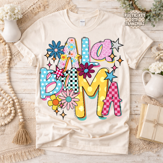 Alabama Funky Fresh state DTF Transfer, Ready to Press