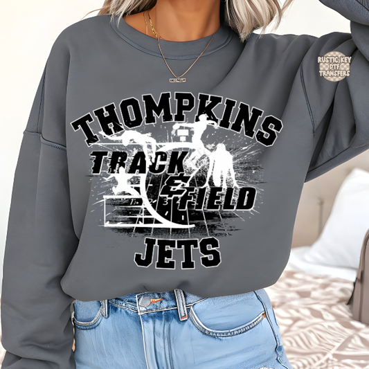 Thompson Jets Track & Field DTF Transfer, Ready to Press