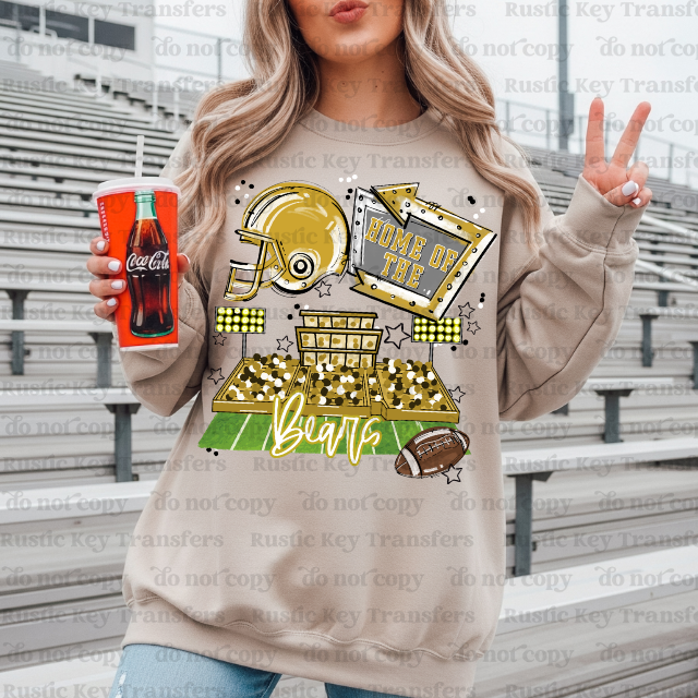 Home of the Bears Football DTF Transfer, Ready to Press