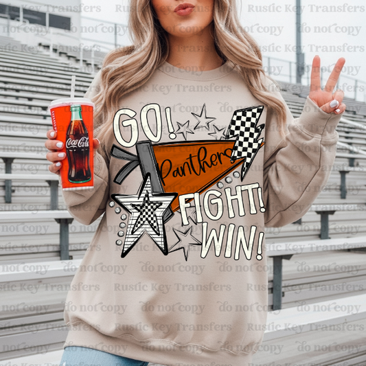 Panthers mascot pennant DTF TRANSFER