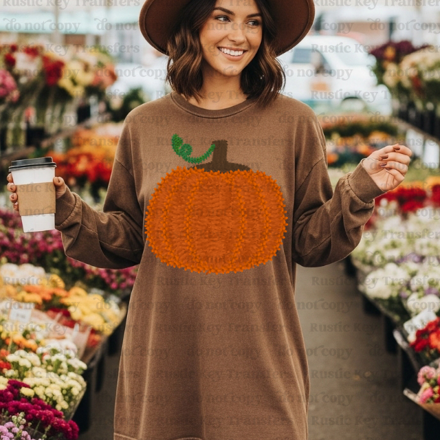 Faux Pumpkin DTF Transfer, Ready to Press